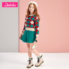 笛莎童装女童套装2020秋装新款中大童儿童时尚洋气女孩针织套装裙 商品缩略图2