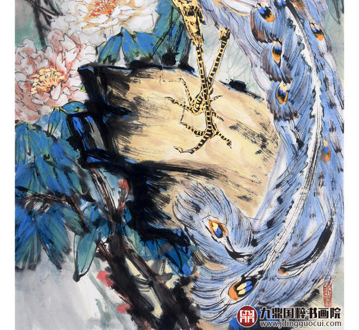 冯志光《丹凤朝阳》68*138cm 花鸟竖幅作品 卧室/餐厅挂画 商品图4