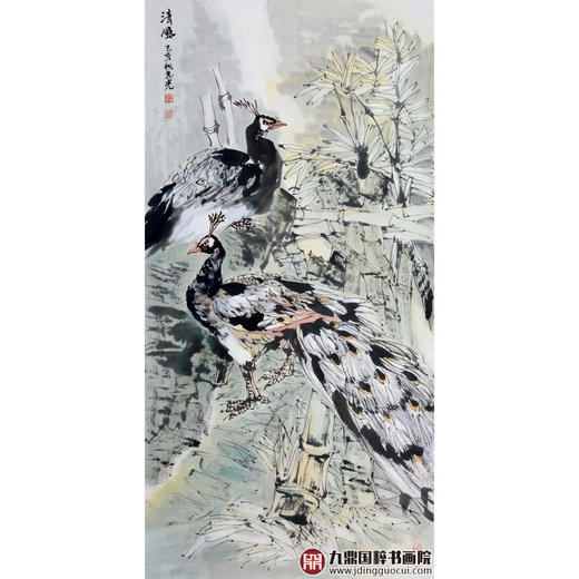 冯志光《清风》68*138cm 花鸟竖幅作品 卧室/餐厅挂画 商品图1