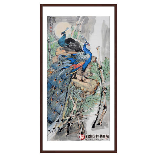 冯志光《翠羽》68*138cm 花鸟竖幅作品 卧室/餐厅挂画 商品图0