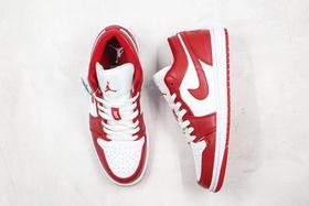 Air Jordan 1 Low Gym Red 体育红 芝加哥 原厂内置气垫魔块 A模大底 头层小牛皮 鞋舌AJ原厂专用