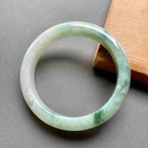 糯种飘花翡翠手镯52.6 商品图2