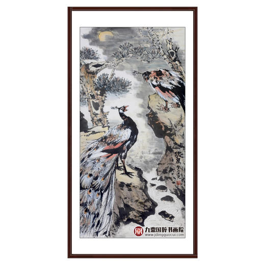 冯志光《听泉》68*138cm 花鸟竖幅作品 卧室/餐厅挂画 商品图0