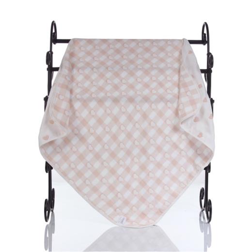 爱婴情浓桃心纱布方浴巾AF036#90*100 商品图1