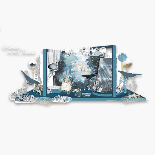 深海鲸鱼背景 商品图1