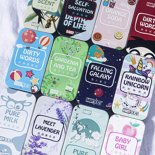 【小城伊香男女便携式固体香膏】卡通车用载彩妆卡片口袋香水 商品图3