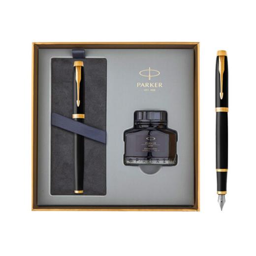 派克（PARKER）礼盒系列 IM丽雅黑金夹钢笔/墨水笔+墨水礼盒 商品图0