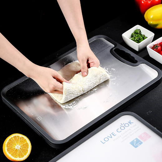 新款双面抗菌菜板，水槽设计，PP颗粒防滑，双面可用，抗菌不发霉 商品图1