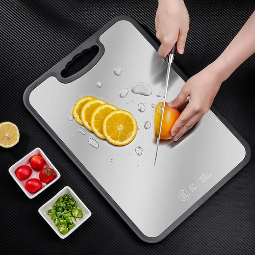 新款双面抗菌菜板，水槽设计，PP颗粒防滑，双面可用，抗菌不发霉 商品图7