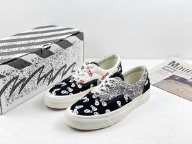 Vans Vault OG Era LX高端支线黑色骷髅 浮世绘浪低帮 硫化帆布低帮休闲板鞋
