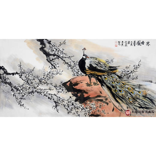 冯志光《寒香图》68*138cm 花鸟横幅作品 卧室/餐厅挂画 商品图1