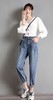 点此购买 200斤以内大码女款弹力水洗牛仔裤 糕157015 商品缩略图2