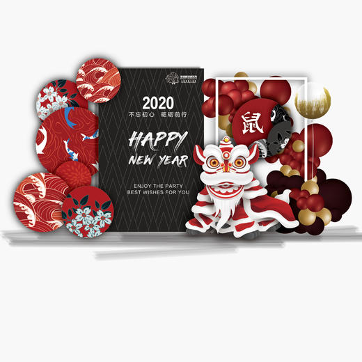 黑红新年背景 商品图0