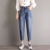 点此购买 200斤以内大码女款弹力水洗牛仔裤 糕157015 商品缩略图3