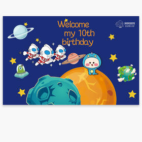 奥特曼小怪兽星球背景宝宝宴生日派对装饰场景背景墙
