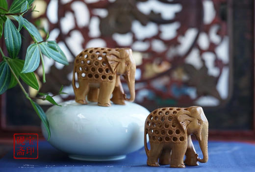 老山檀摆件·象 商品图4