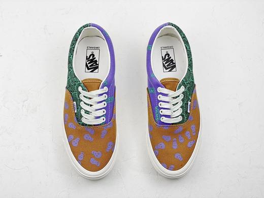 Vans Vault OG Era LX高端支线棕色骷髅 浮世绘浪低帮 硫化帆布低帮休闲板鞋 商品图1