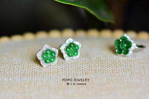 画中青莲｜戒指耳钉套装 商品图13