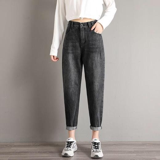 点此购买 200斤以内大码女款弹力水洗牛仔裤 糕157015 商品图5