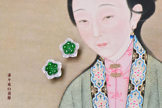 画中青莲｜戒指耳钉套装 商品图2