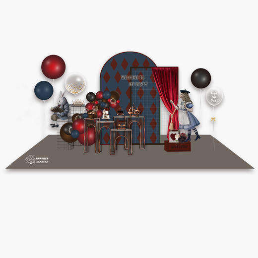 爱丽丝（红黑）背景 商品图1