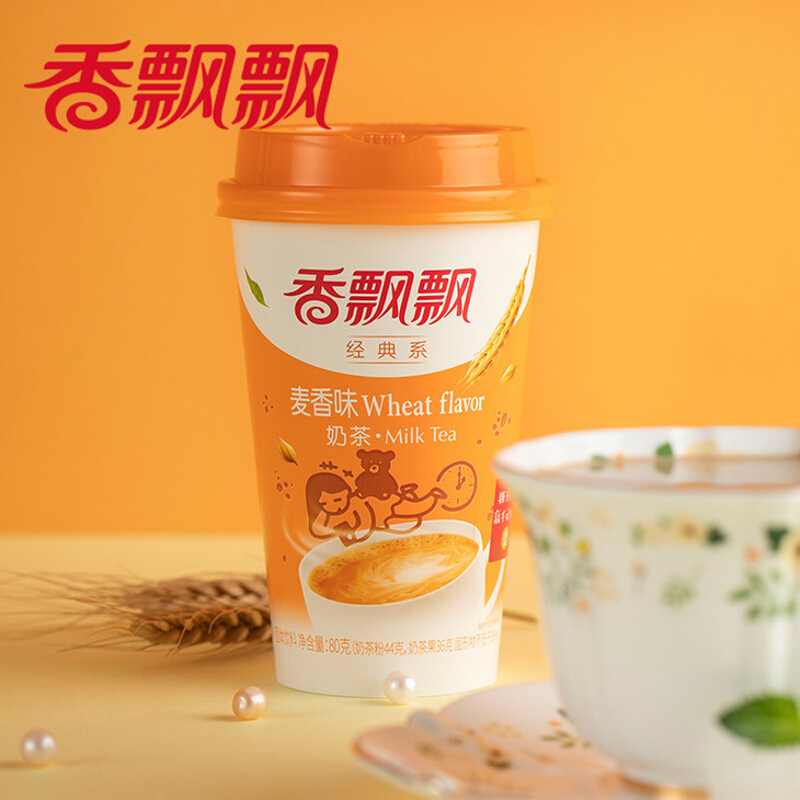 香飘飘椰果经典麦香奶茶80g