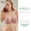 奶糖派紫灰微甜超薄承托全罩杯蕾丝夏季透气大码内衣文胸大胸显小侧收 商品缩略图2