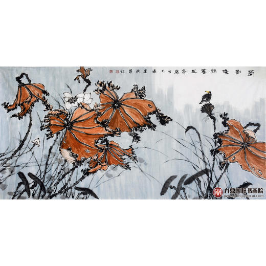 徐建斌《简影残妆萎玉身》68*138cm 花鸟横幅作品 卧室/书房挂画 商品图1