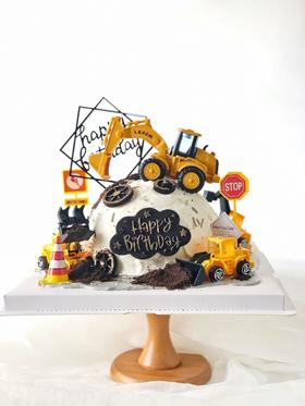 定制款裸蛋糕 - 挖挖机