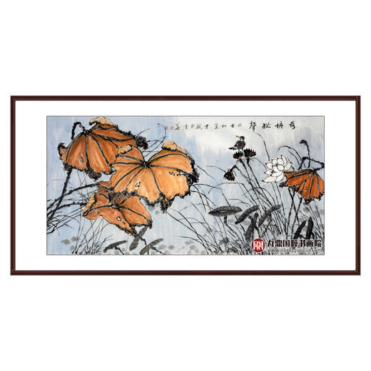 徐建斌《荷塘秋声》68*138cm 花鸟横幅作品 卧室/书房挂画 商品图0