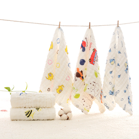 爱婴情浓水洗纱布印花童巾AF087#25*50（单条）