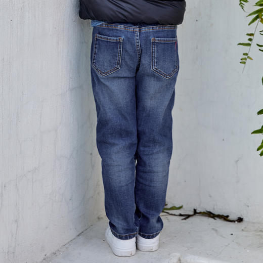 METTE童装中大童男水洗牛仔裤2020秋新品童装加厚保暖休闲长裤女 商品图2