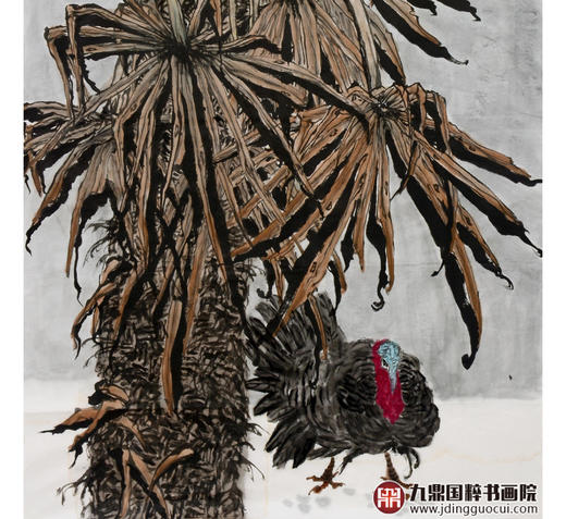 徐建斌《秋声》68*138cm 花鸟竖幅作品 玄关/茶室挂画 商品图4