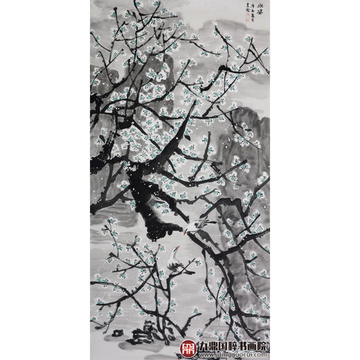 徐建斌《冰姿》68*138cm 花鸟竖幅作品 玄关/茶室挂画 商品图1