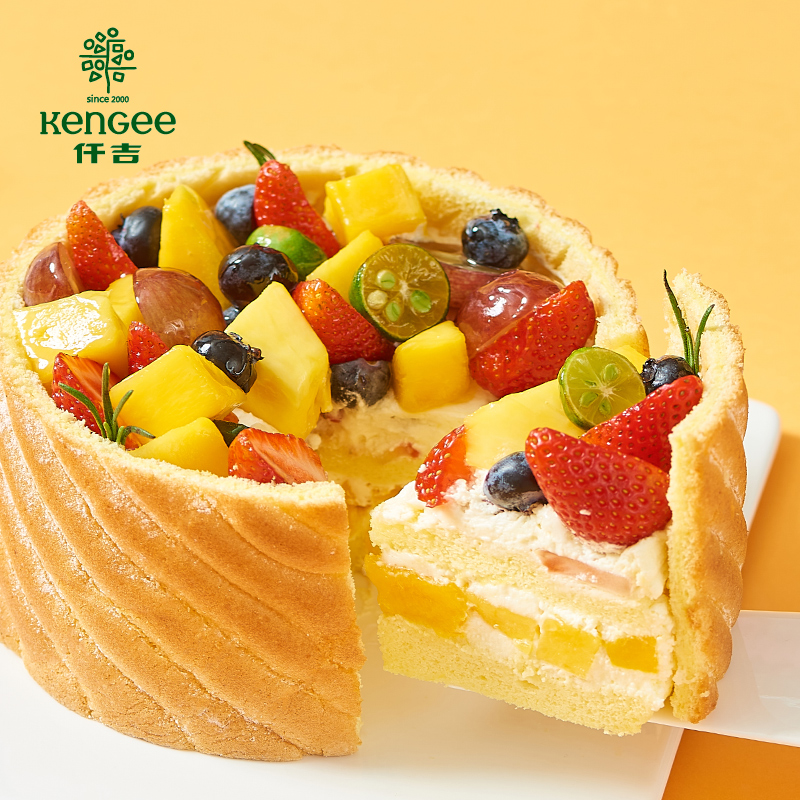 仟吉武汉缤纷夏洛特水果奶油生日蛋糕武汉三环内可配送需提前6小时