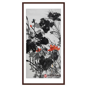 徐建斌《花鸟作品》68*138cm 花鸟竖幅作品 玄关/茶室挂画