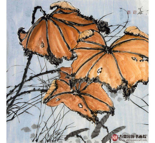 徐建斌《荷塘秋声》68*138cm 花鸟横幅作品 卧室/书房挂画 商品图3