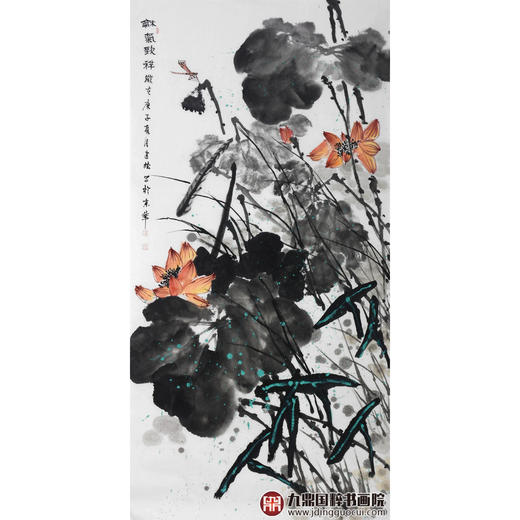 徐建斌《秋气致祥》68*138cm 花鸟竖幅作品 玄关/茶室挂画 商品图1