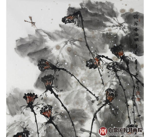 徐建斌《荷华香满湖》68*138cm 花鸟竖幅作品 玄关/茶室挂画 商品图3