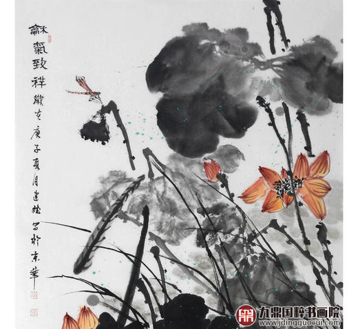 徐建斌《秋气致祥》68*138cm 花鸟竖幅作品 玄关/茶室挂画 商品图3