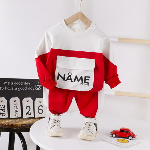 绣花彩虹长袖两件套 0-4岁秋款童装儿童装宝宝套装 商品图8