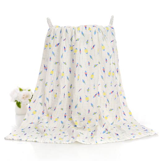 618爱婴情浓水洗纱布印花长浴巾AF088#70*140 商品图0