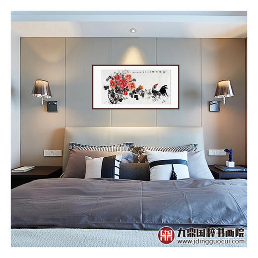 徐建斌《富贵吉祥》68*138cm 花鸟横幅作品 卧室/书房挂画 商品图2