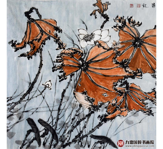 徐建斌《简影残妆萎玉身》68*138cm 花鸟横幅作品 卧室/书房挂画 商品图3