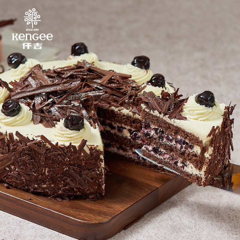 仟吉武汉樱桃黑森林手工巧克力水果生日蛋糕武汉三环内可配送工作时间