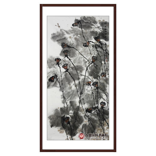 徐建斌《荷华香满湖》68*138cm 花鸟竖幅作品 玄关/茶室挂画 商品图0