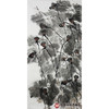 徐建斌《荷华香满湖》68*138cm 花鸟竖幅作品 玄关/茶室挂画 商品缩略图1