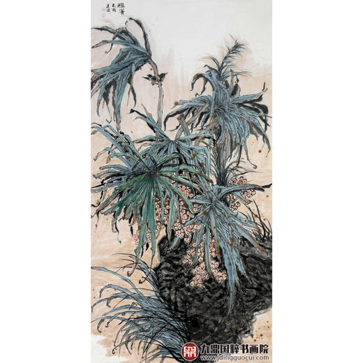 徐建斌《秋实》68*138cm 花鸟竖幅作品 玄关/茶室挂画 商品图1