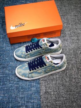 Nike Blazer Mid x Levi's Strauss 开拓者破洞牛仔 低帮百搭休闲运动板鞋。