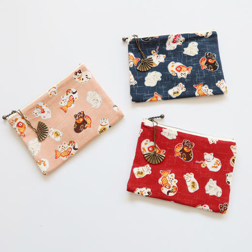 HUJI祤集Komon收纳包风の花陶俑小猫 商品图0